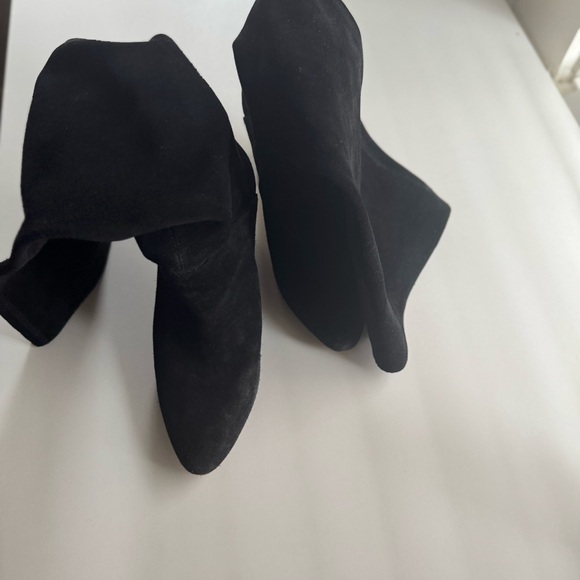 Banana Republic Tall Suede Black Knee-High Women's Boots Slouchy Style 7.5 - Picture 9 of 16